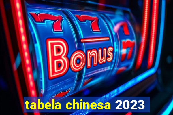 tabela chinesa 2023